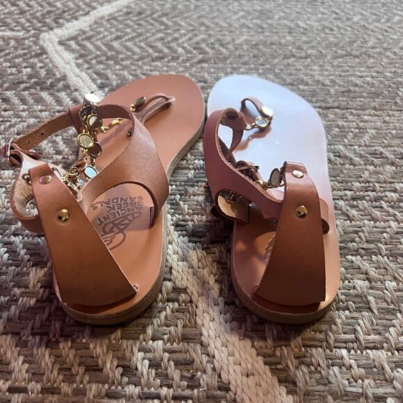 Ancient Greek Sandal Chain thong Sandal Sz 37/US 7 - Picture 5 of 5